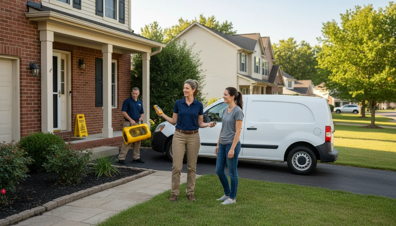 Residential water damage restoration in Fitchburg, WI